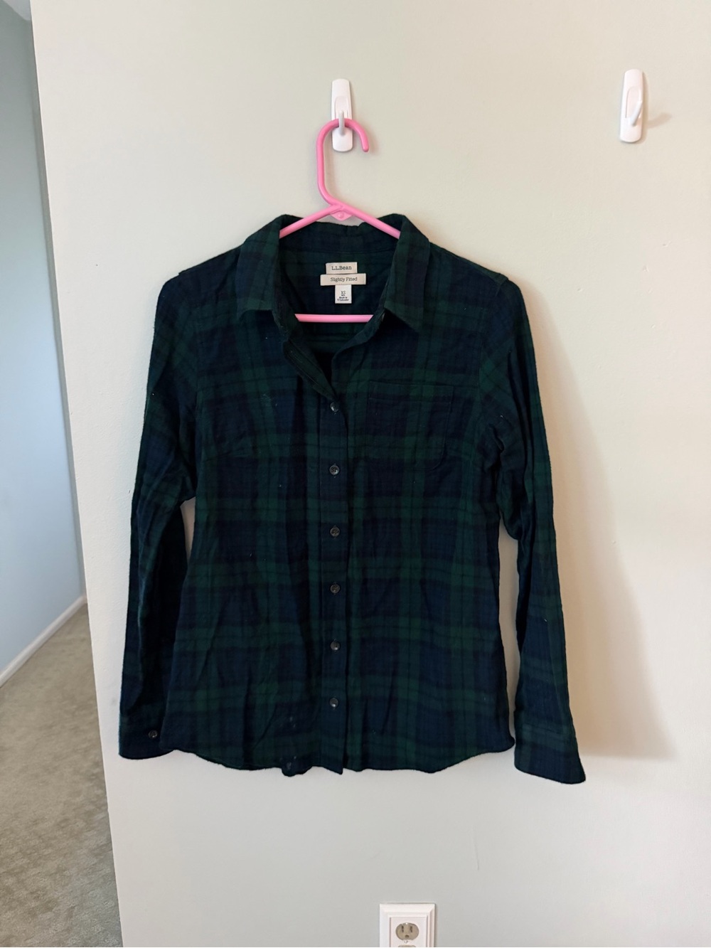 L.L. Bean Women's Blackwatch Plaid Button-Down Shirt